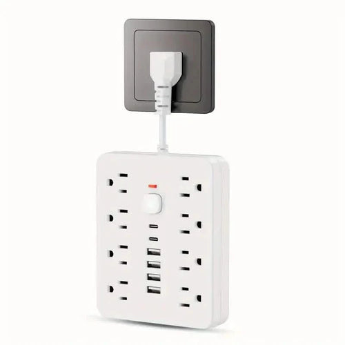 14-in-1 Power Strip With 4 USB Outlets, 2 Type-C Outlet and 8 AC Socket Outlets