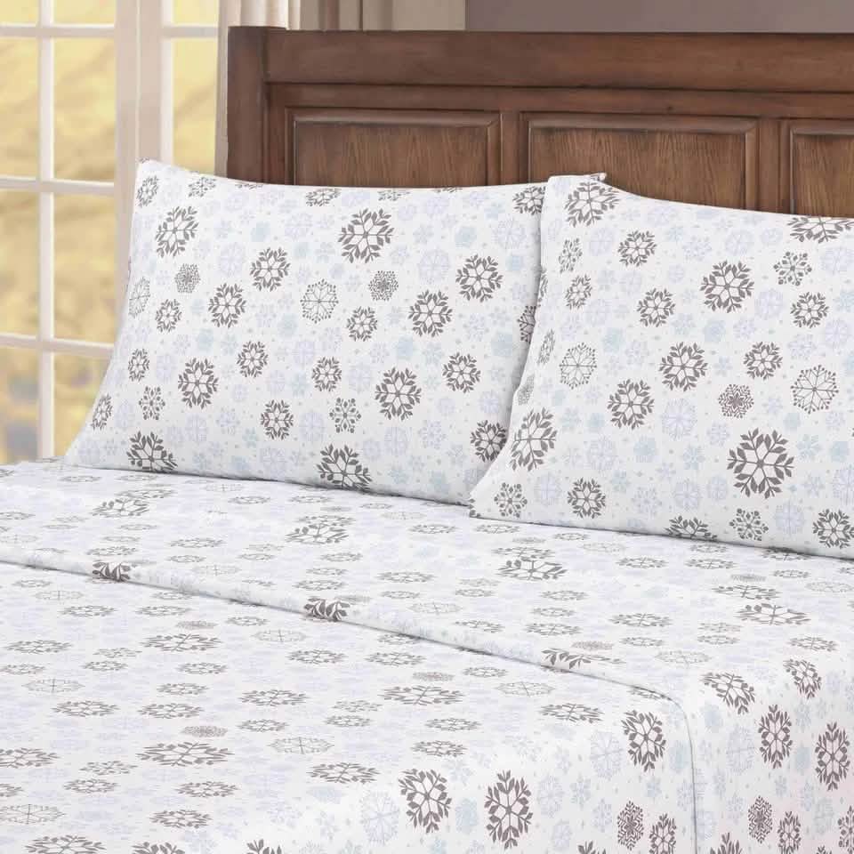 4-Piece: Kathy Ireland 100% Turkish Cotton Flannel Sheet Set
