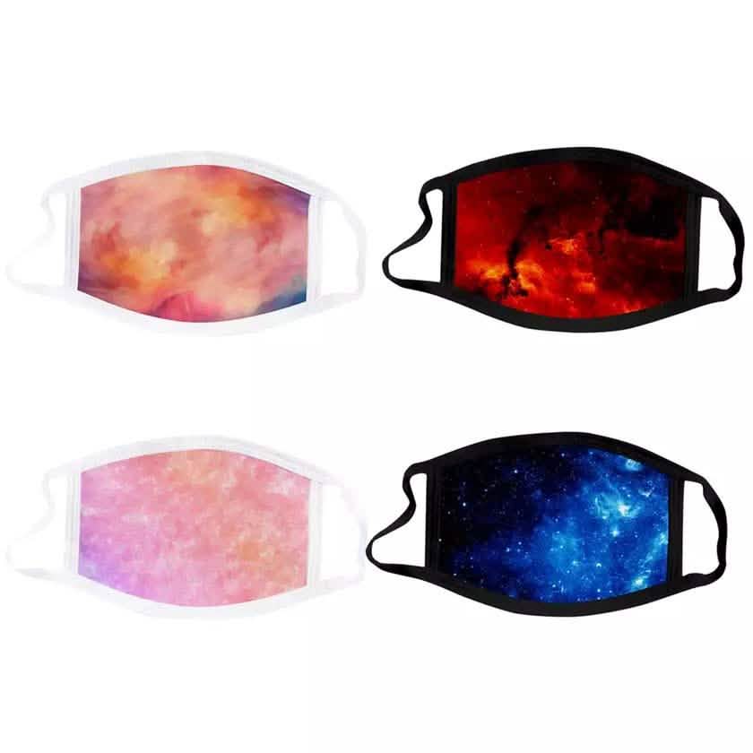 4-Pack: Tie Dye Fabric Non-Medical Face Masks
