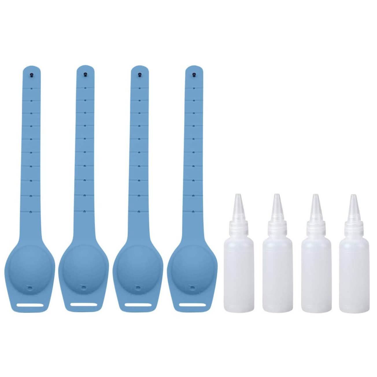 4-Pack: Travel Silicone Hand Sanitizer Bracelet