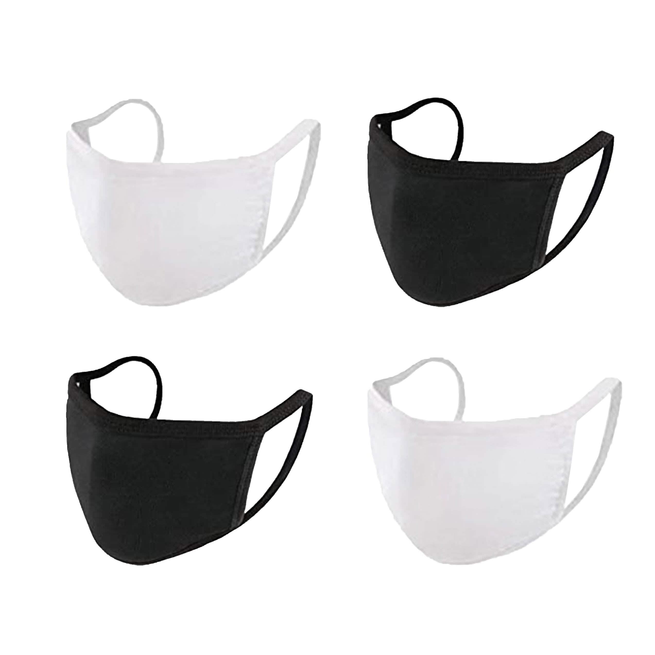4-Pack: Washable & Reusable 2-Ply Cotton Fabric Reversible Face Mask