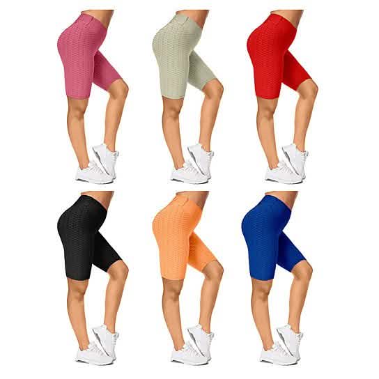 4-Pack Women's Butt Lifting Biker Shorts (Anti-Cellulite)