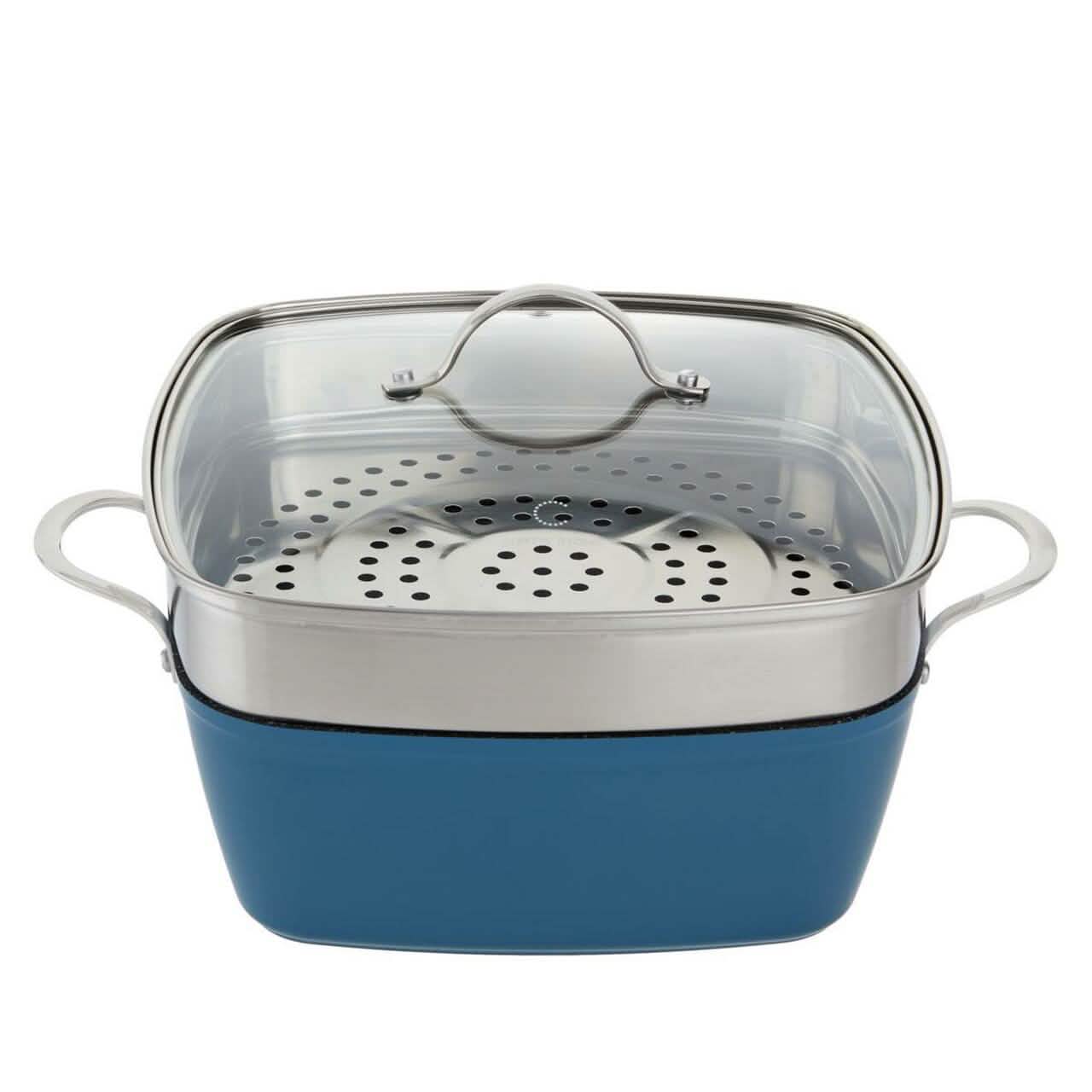 4-Piece: Curtis Stone Dura-Pan Chef Square Saute Set (Refurbished)