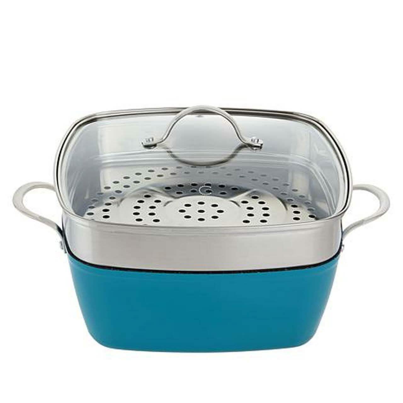 4-Piece: Curtis Stone Dura-Pan Chef Square Saute Set (Refurbished)