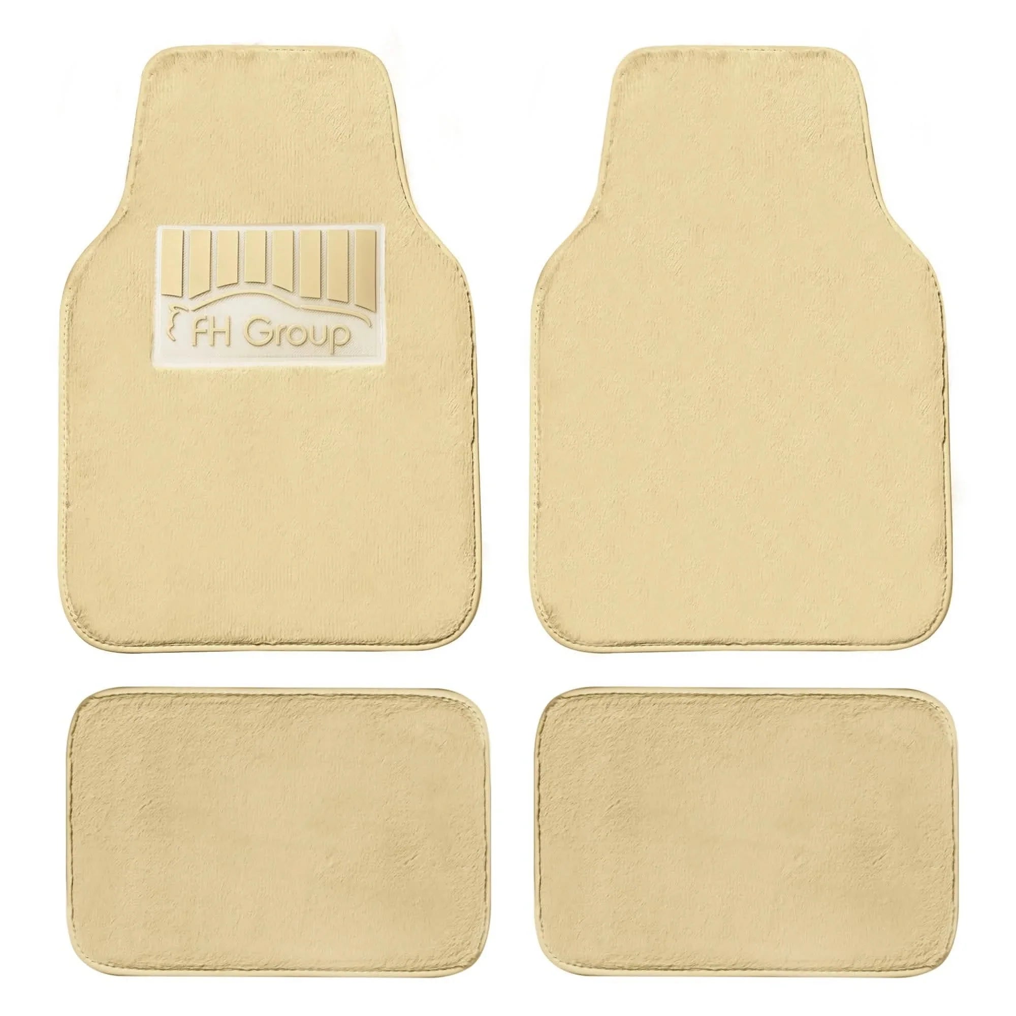 4-Piece: Doe16 Faux Rabbit Fur Non-Slip Floor Mat Set
