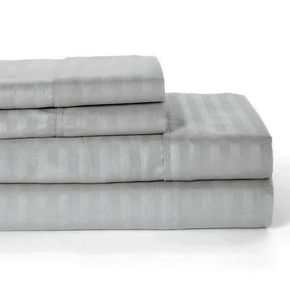 4-Piece: Lux Decor Collection Stripe Sheet Set