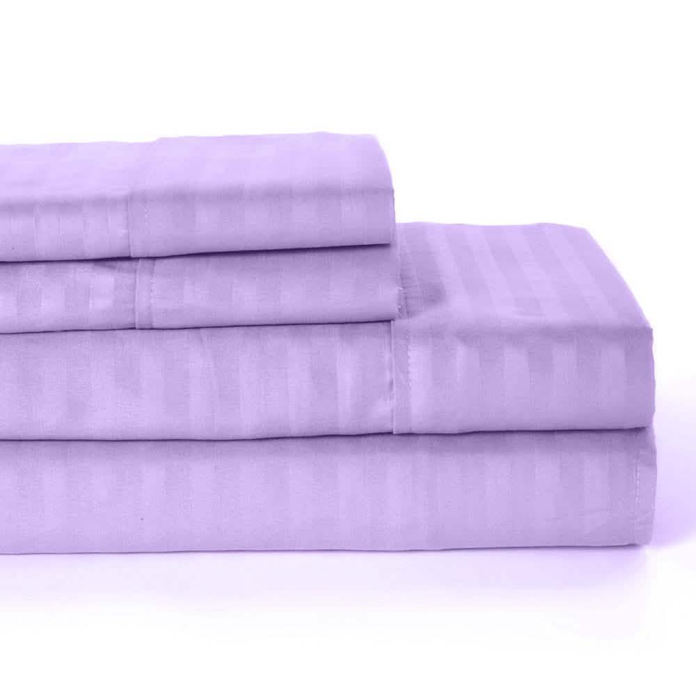 4-Piece: Lux Decor Collection Stripe Sheet Set