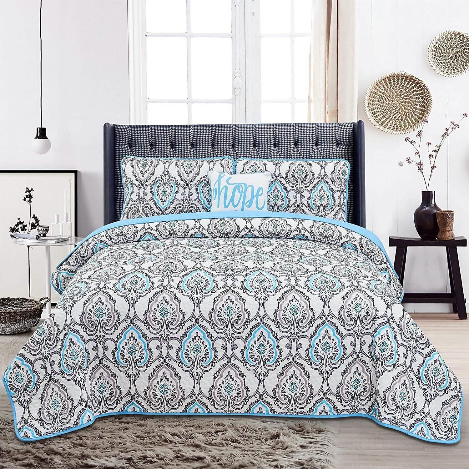 4-Piece: Reversible Quilt Set - Assorted Styles