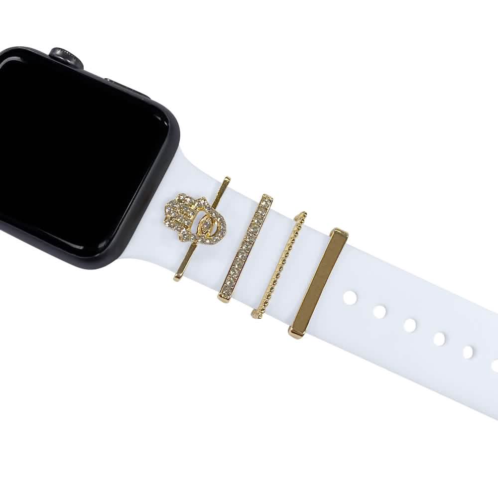 4-Piece Set: Decorative Apple Band Charms