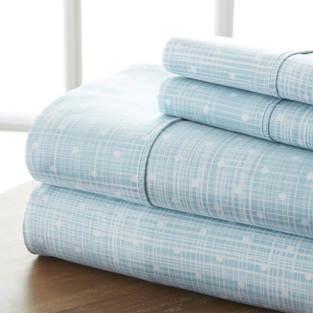 4-Piece Set: Polkadot Patterned Sheet Set