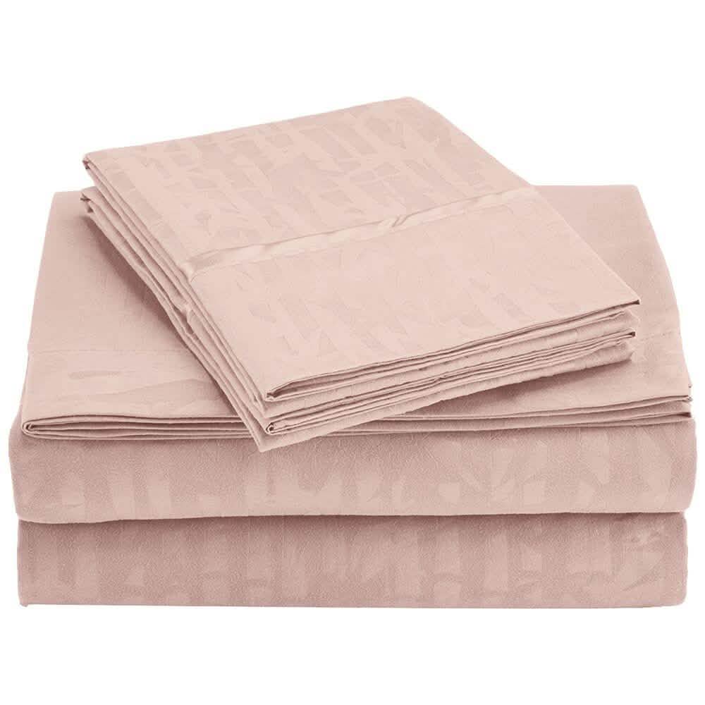 4-Piece Set: Super-Soft 1600 Series Bamboo Embossed Bed Sheet