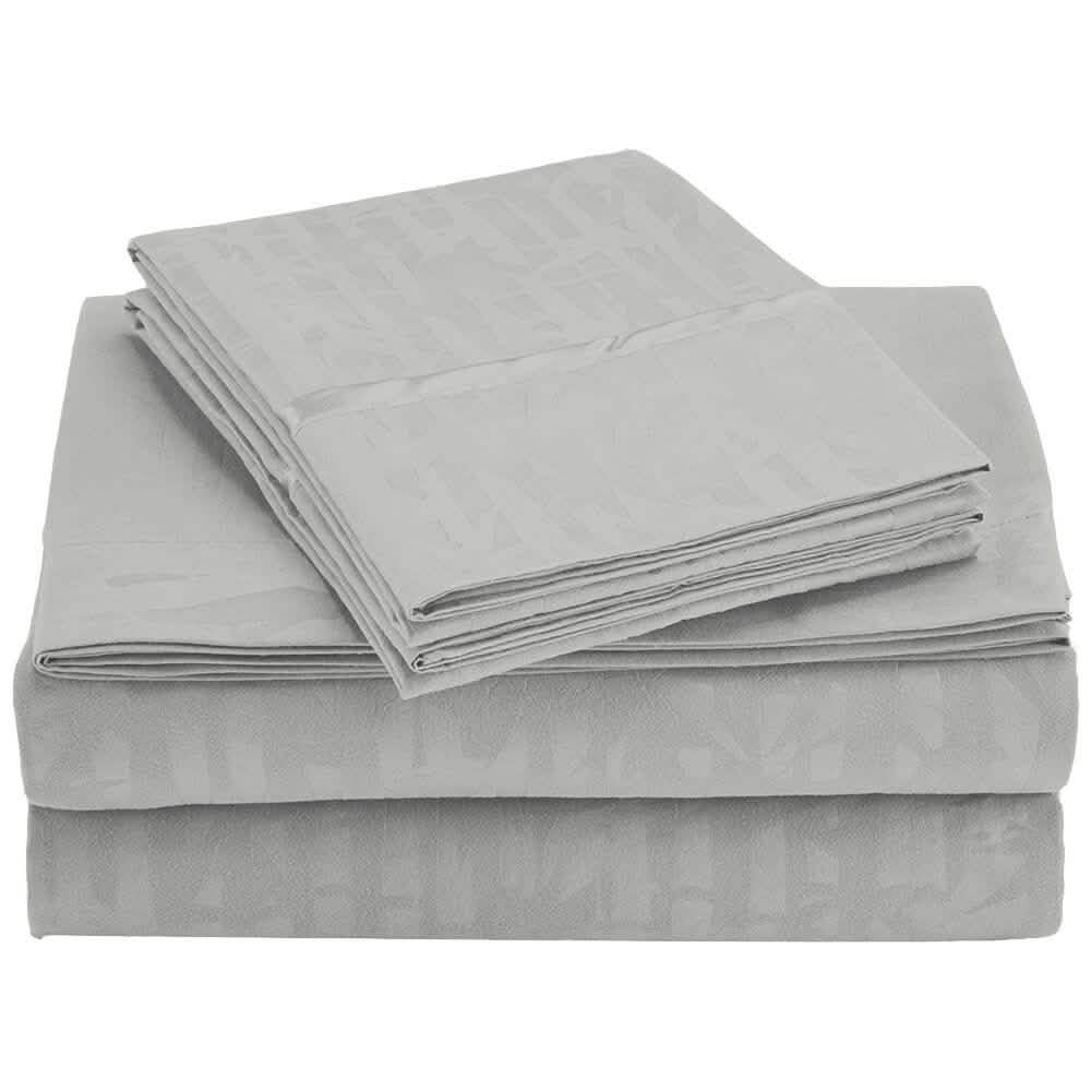 4-Piece Set: Super-Soft 1600 Series Bamboo Embossed Bed Sheet