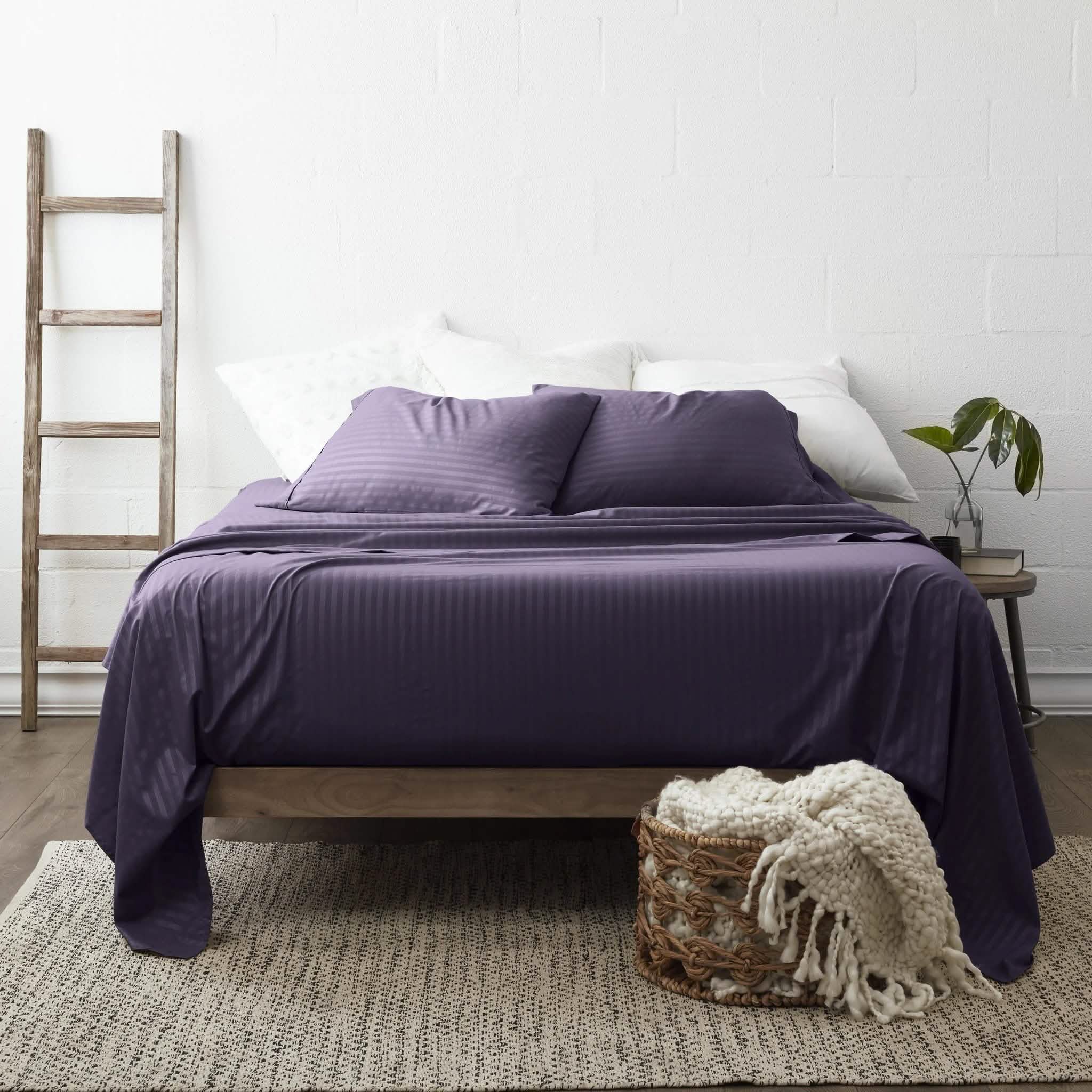 4-Piece Striped Embossed Sheet Set