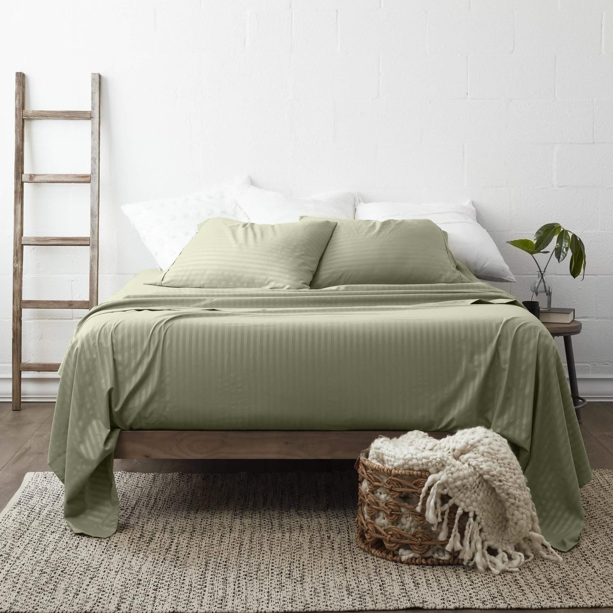 4-Piece Striped Embossed Sheet Set