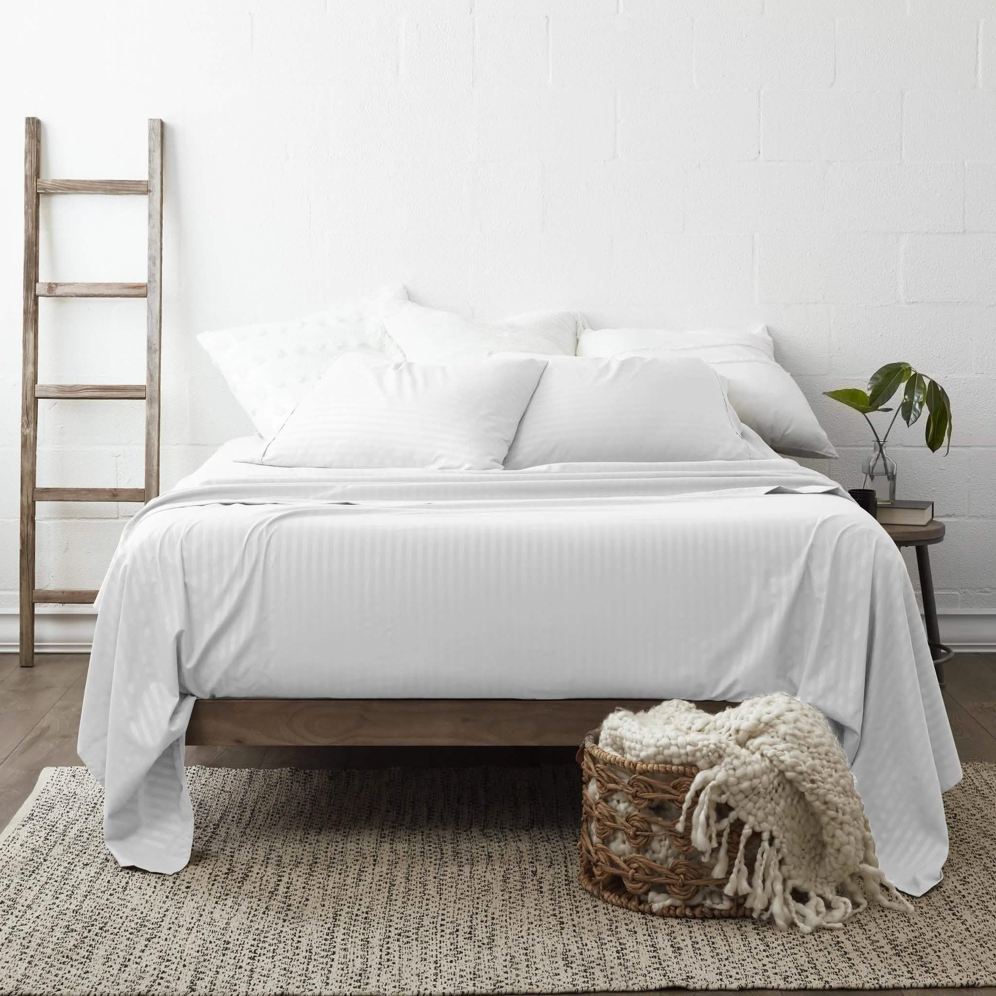 4-Piece Striped Embossed Sheet Set
