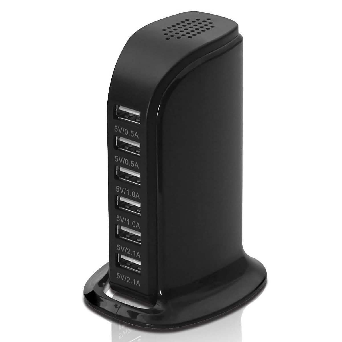 40-Watt 6-Port USB Charging Station for Smart Phones and Tablets