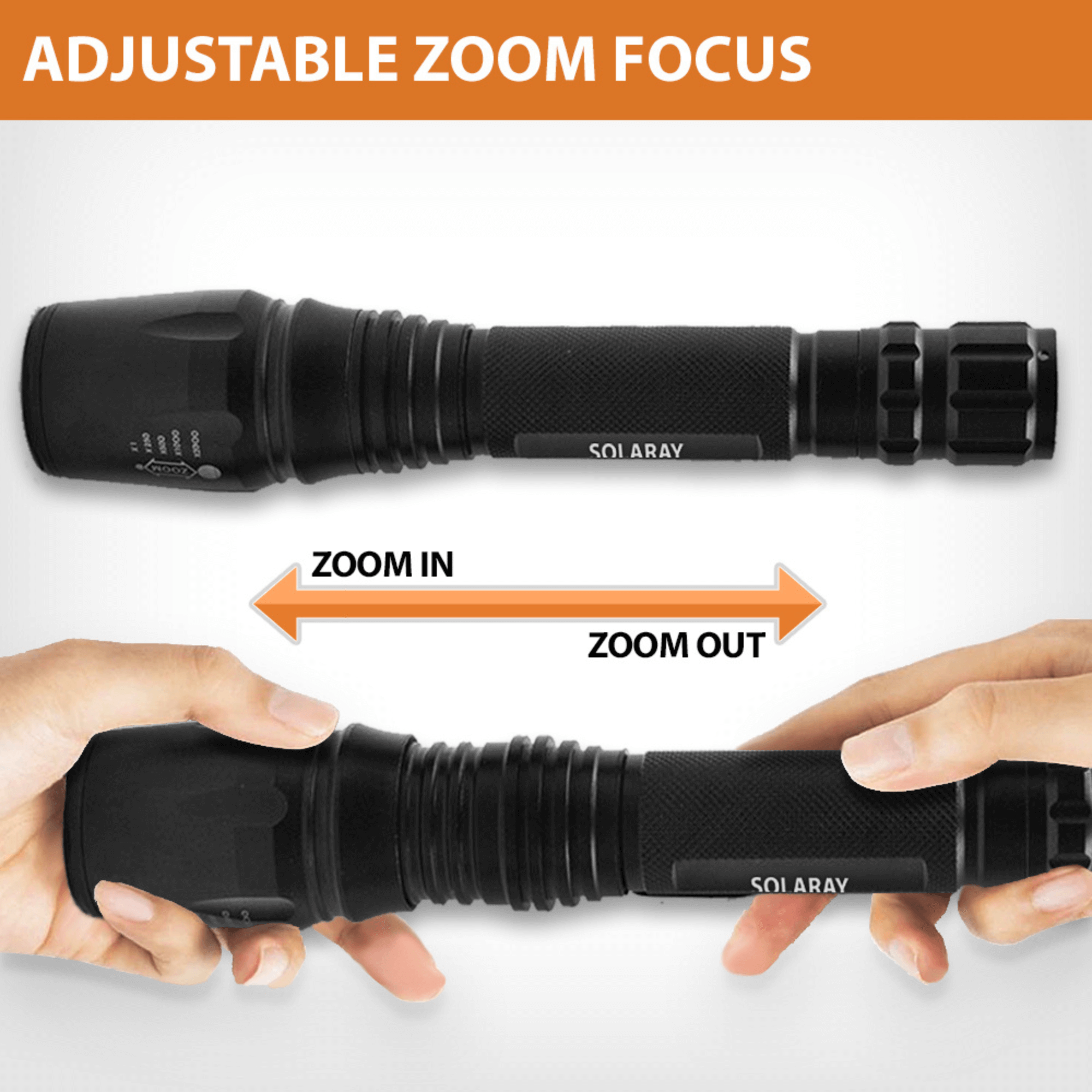 Solaray ZX-1XL 18650 LED Tactical Flashlight Kit