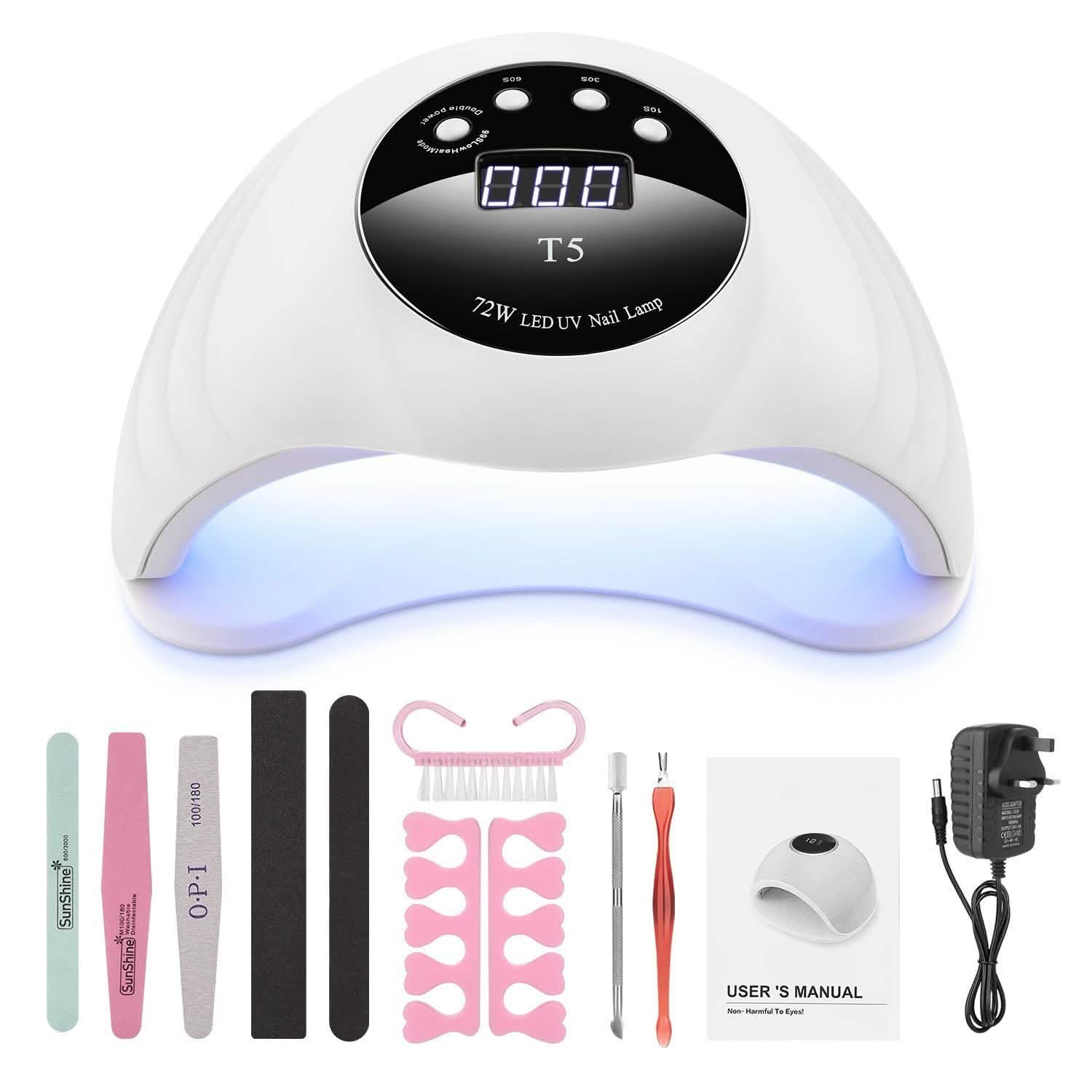 48W UV LED Gel Nail Lamp with 4 Timer