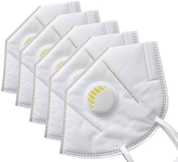 5 Layers KN95 Face Mask with Breathing Valve