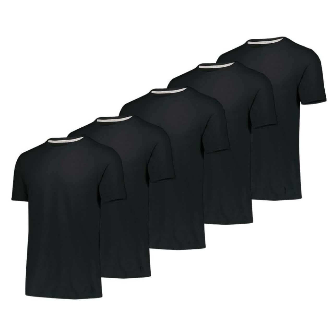 5-Pack: Men's Moisture-Wicking Active Athletic Performance Tees