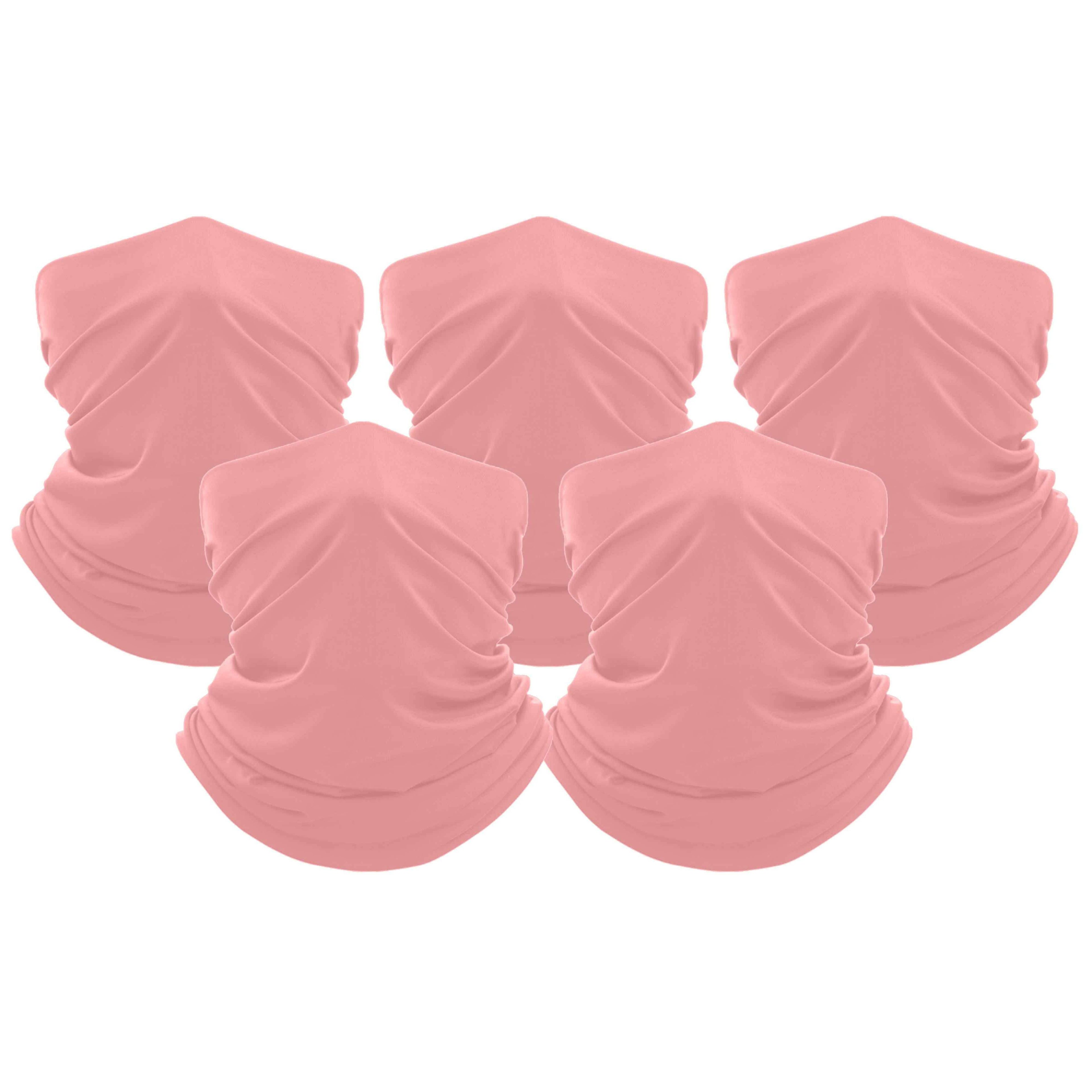 5-Pack: Unisex Moisture Wicking Gaiter Face Neck Scarf Bandanna