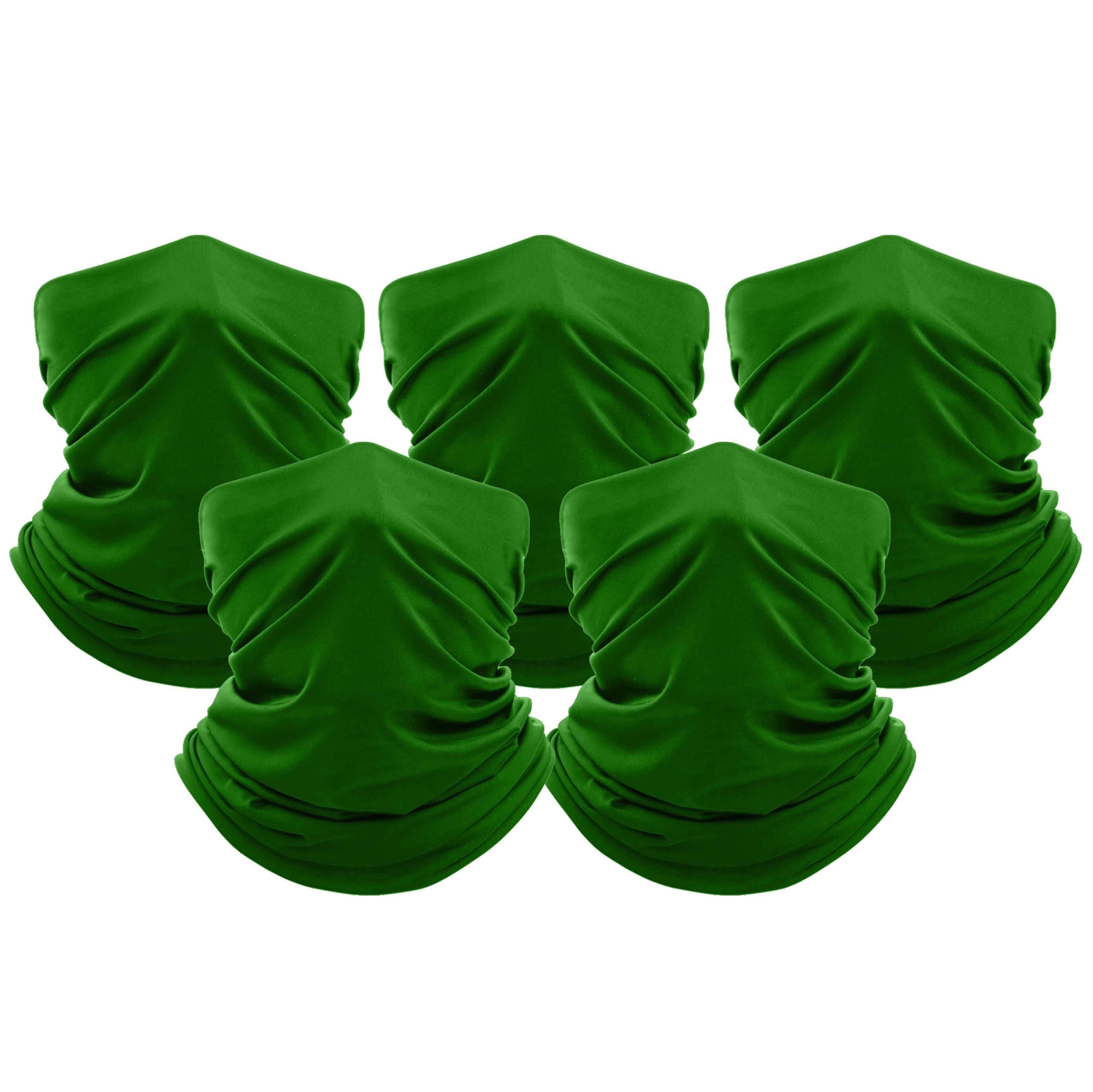 5-Pack: Unisex Moisture Wicking Gaiter Face Neck Scarf Bandanna
