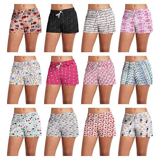 5-Pack: Women's Soft Comfy Printed Lounge Sleep Pajama Short