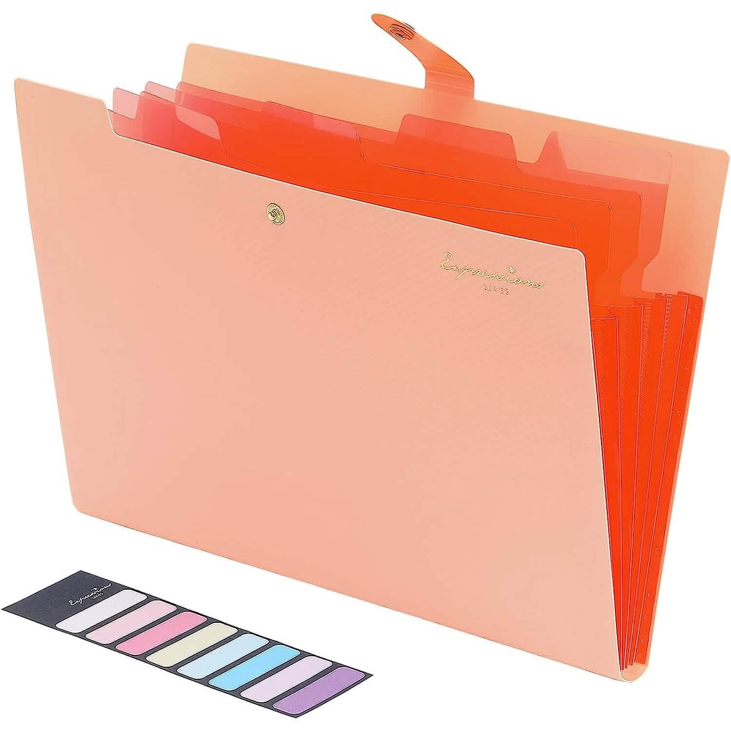5 Pocket Folder with Labels, Letter Size Expanding File Folder Organizer