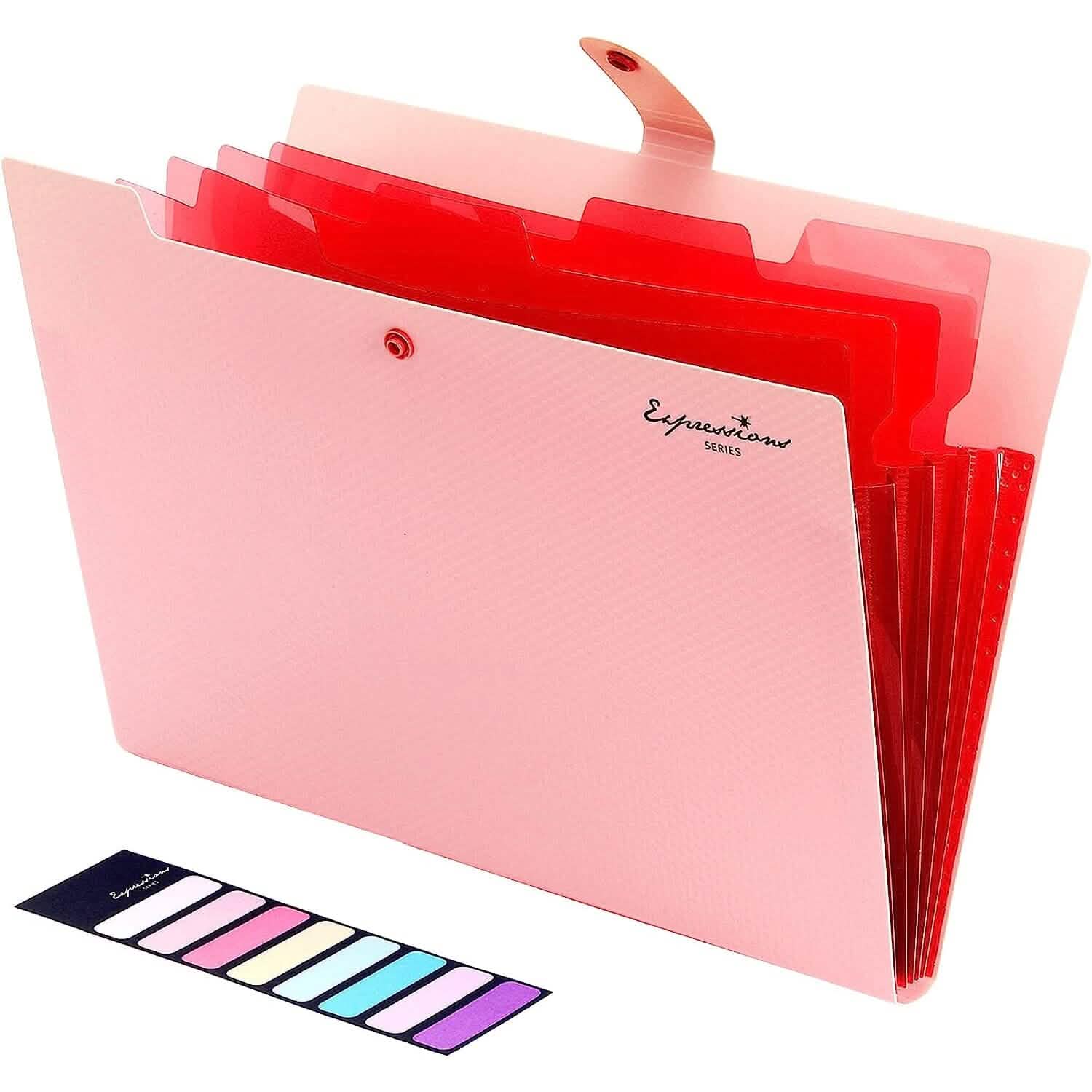 5 Pocket Folder with Labels, Letter Size Expanding File Folder Organizer