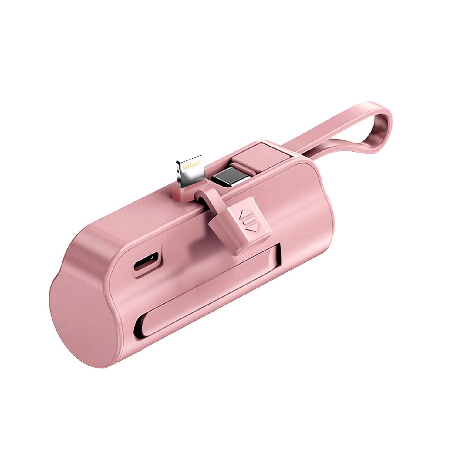 5000mAh Portable Phone Charger Built-in Type C Cable Dual Output