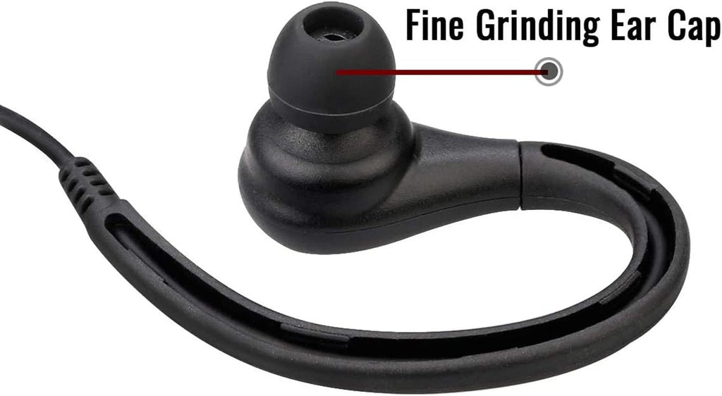 Retevis RT22 Walkie Talkie Earpiece with Mic, Earhook, 2 Pin, for RT22 RT68 RT21 H-777 RT86, Compatible with Pxton Baofeng BF-888S BF-T26 Kenwood Two Way Radio, Two Way Radio Earpiece(1 Pack)