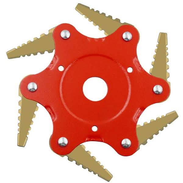6 Leaves Lawn Mower Blade Metal Brush Cutter Blades Trimmer Blade