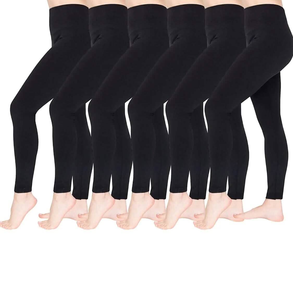 6-Pack: Hot Women’s Fleece Lined Leggings High Waist Soft Stretchy Warm Leggings