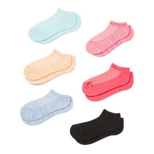 6-Pairs: Cover Girl Womens Low Cut/No Show Socks