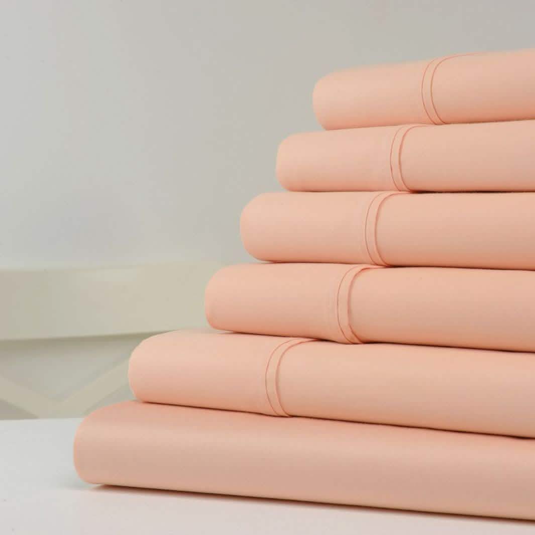 6-Piece: 1200 Thread Count Cotton Sheets