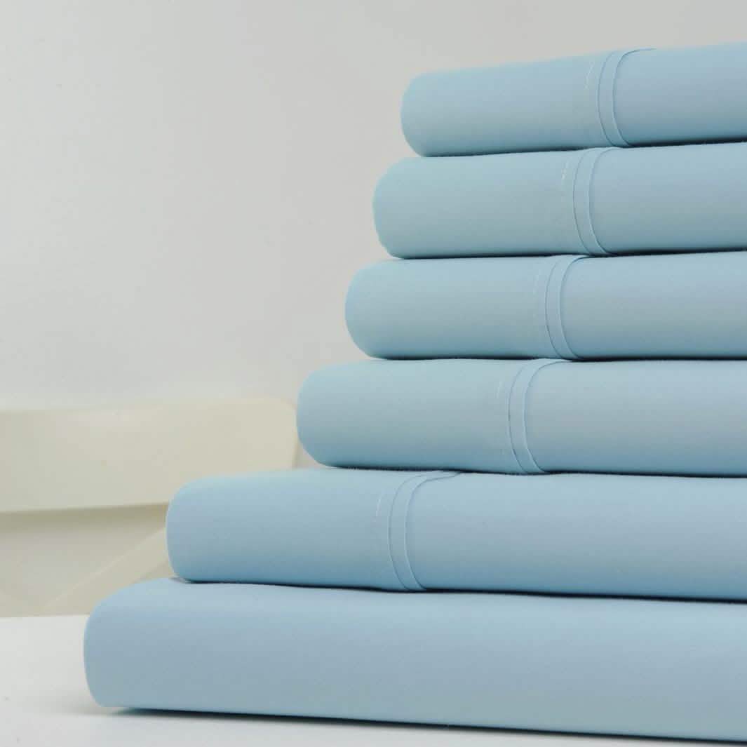 6-Piece: 1200 Thread Count Cotton Sheets