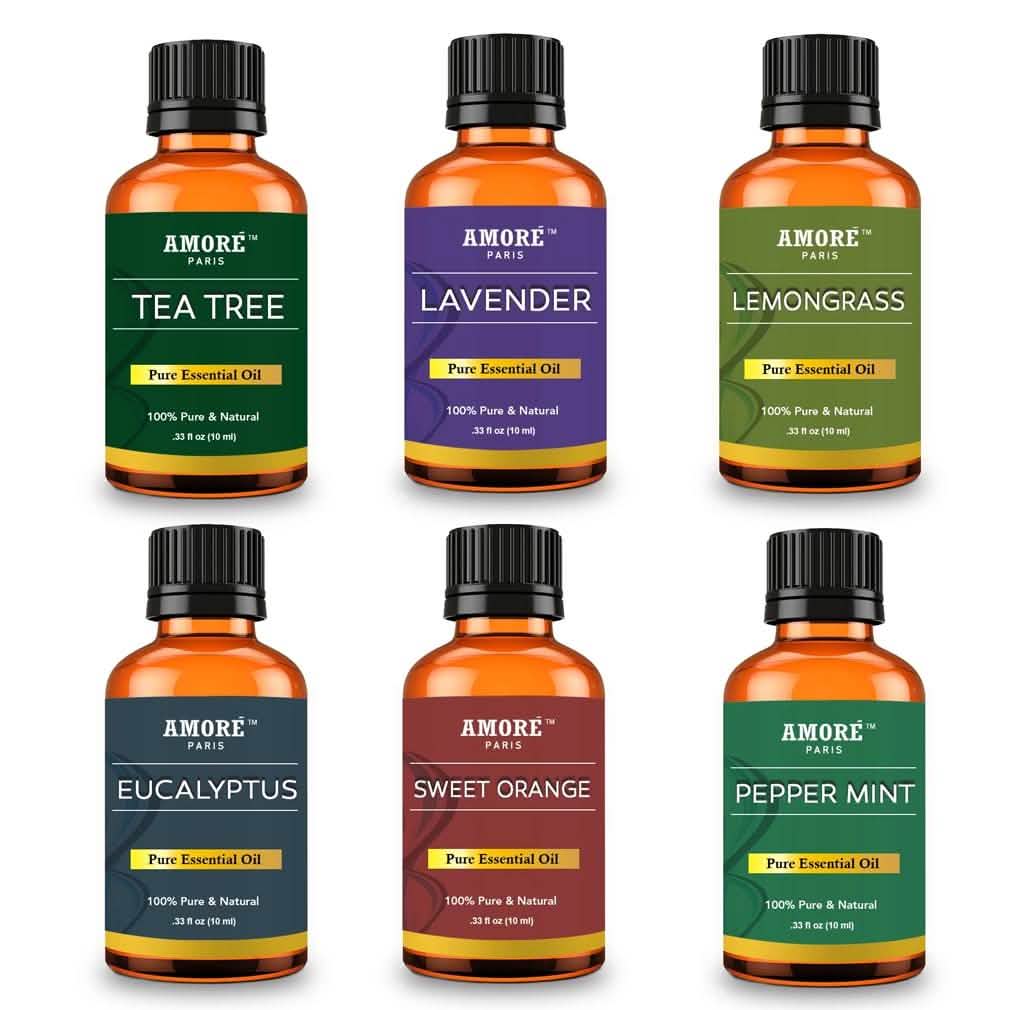 6-Piece: Aromatherapy Therapeutic Grade Essential Oils Gift Set