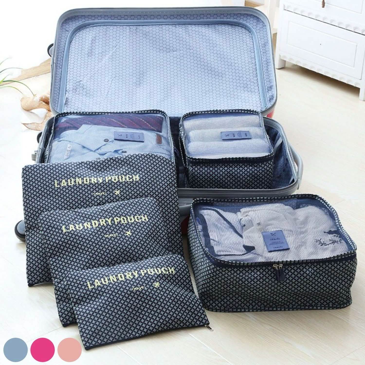 6-Piece Luggage Organizer - Assorted Colors