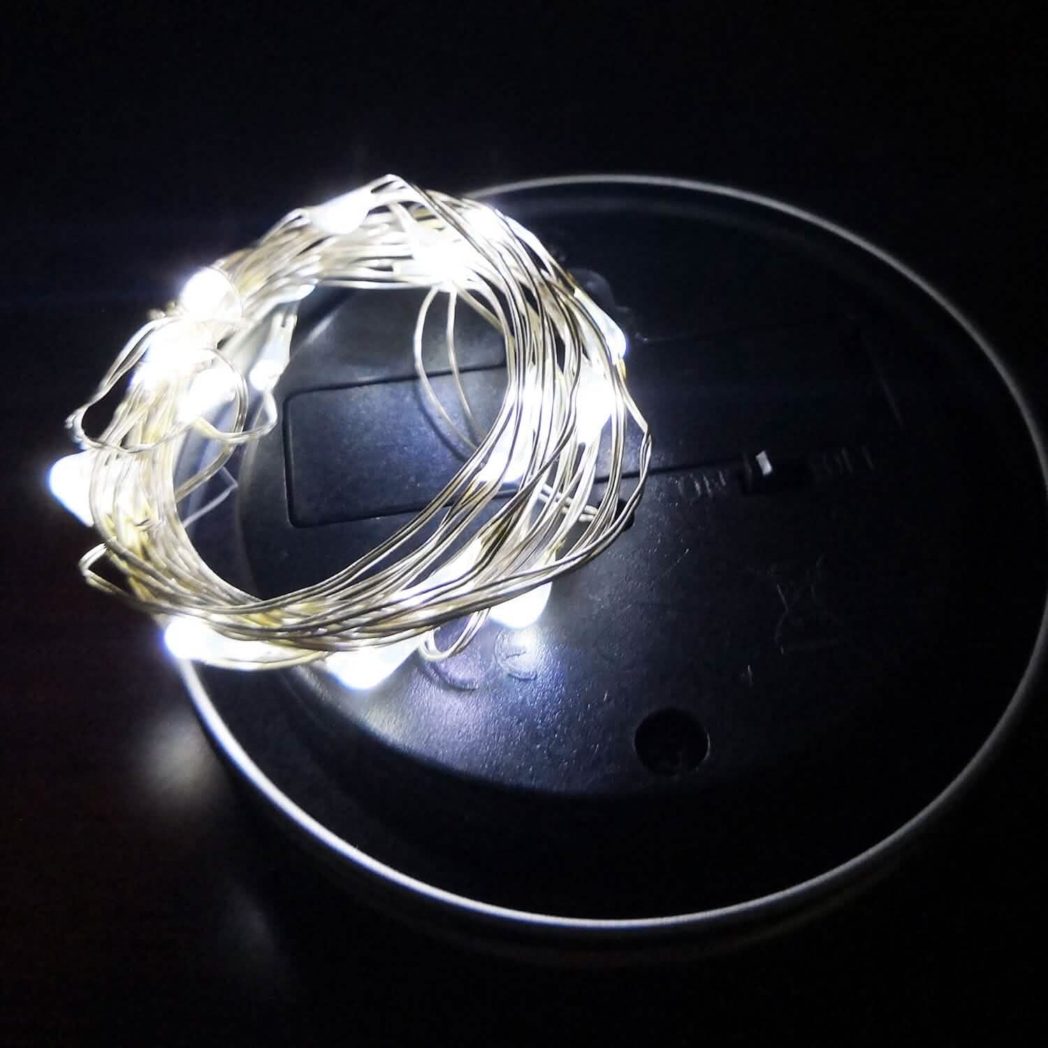 6-Pieces: Solar Powered Mason Jar Lid Lights 20 LEDs