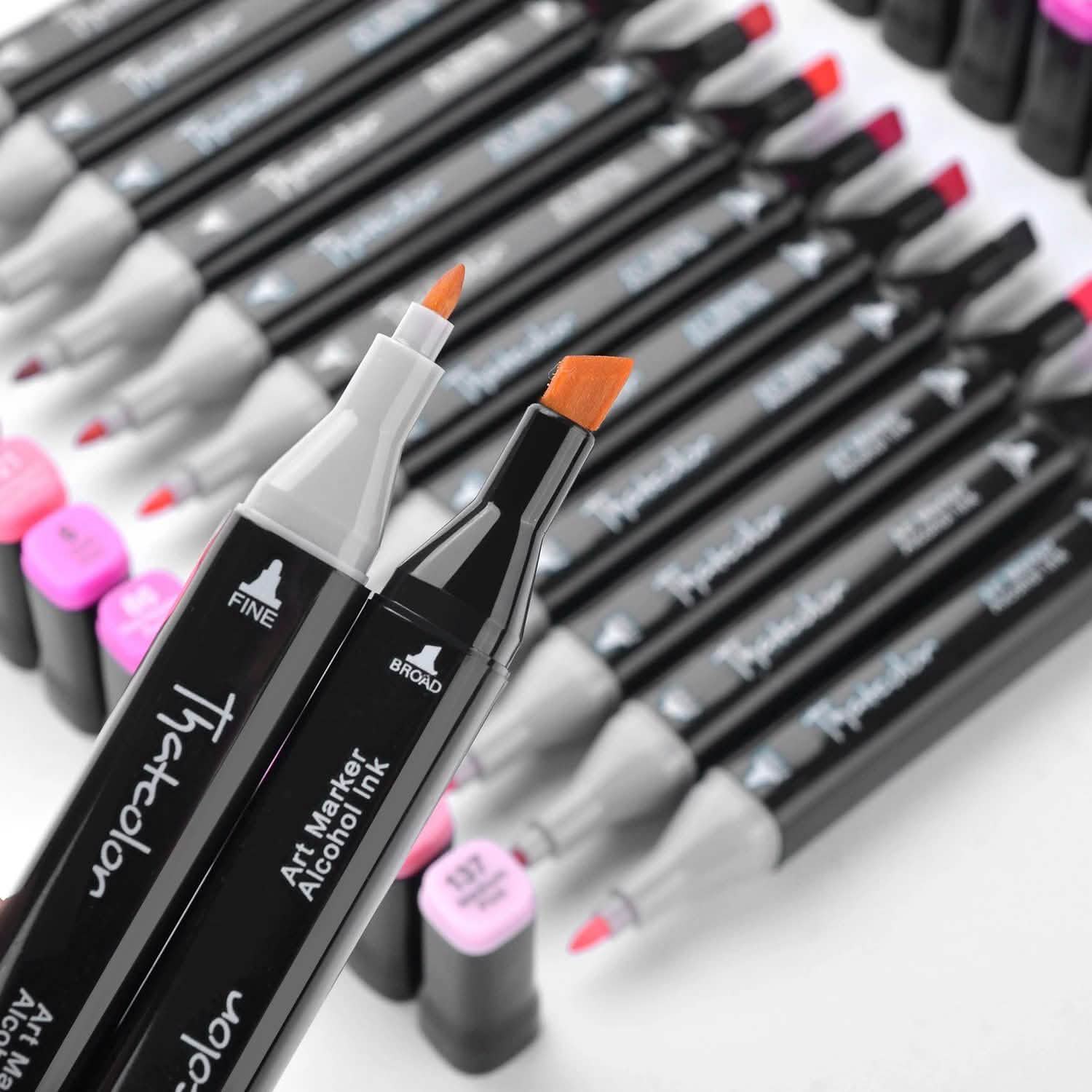 60-Piece: AGPtek Colors Dual Tips Marker Pen Set