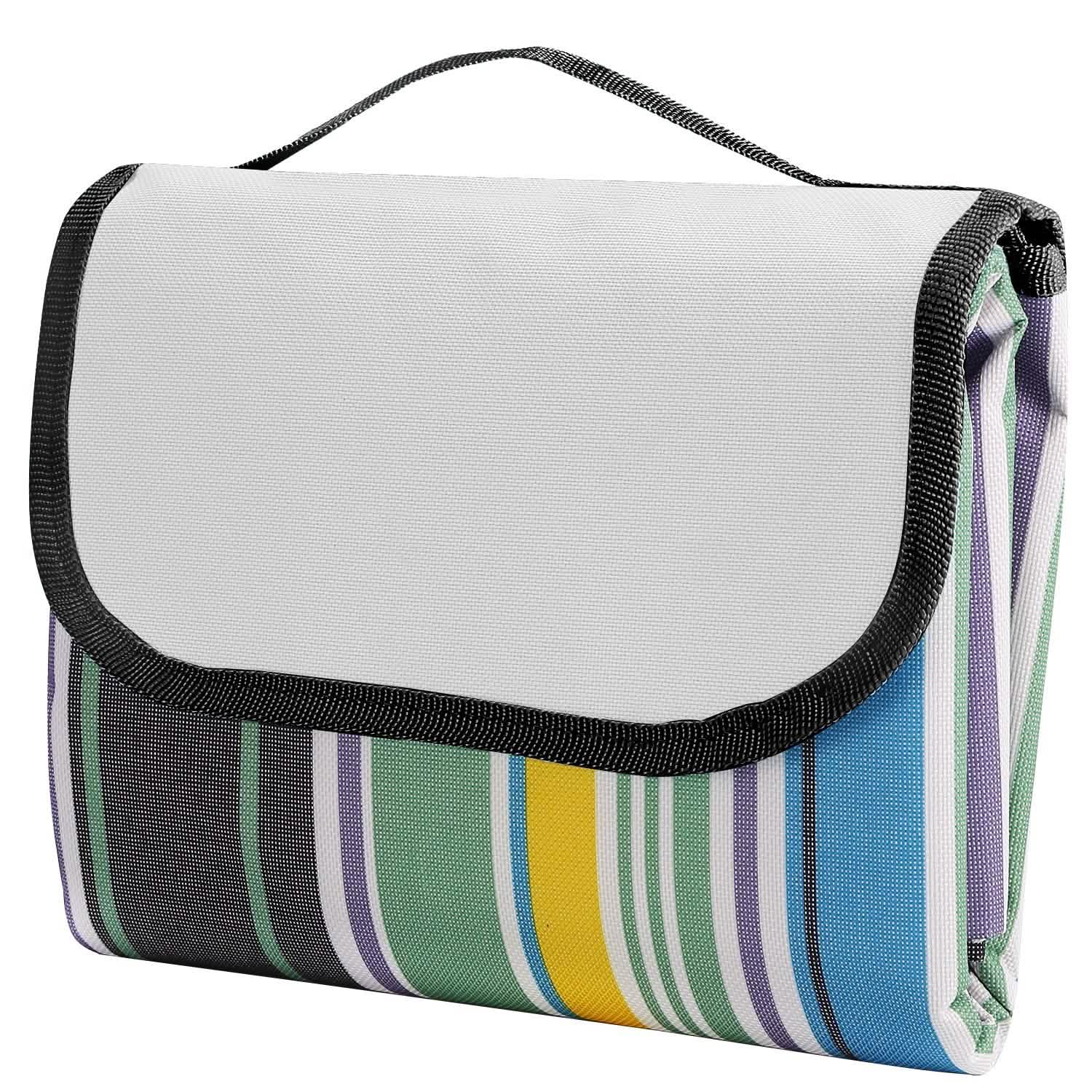 60" x 78" Foldable Waterproof Picnic Blanket with Strap