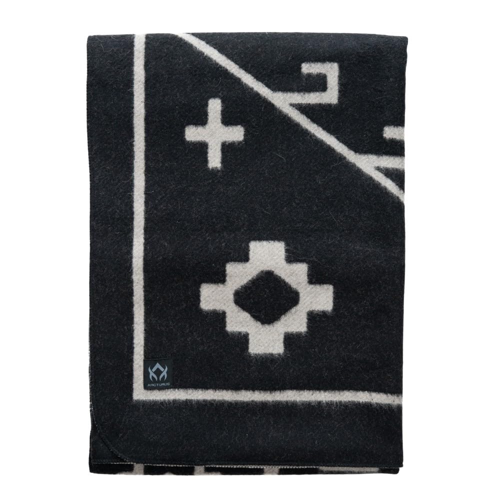 Arcturus Rainier Wool Blanket - 4.5lbs Warm, Heavy, Washable, Large | Great for Camping, Outdoors, Survival & Emergency Kits (Sunset Peak)