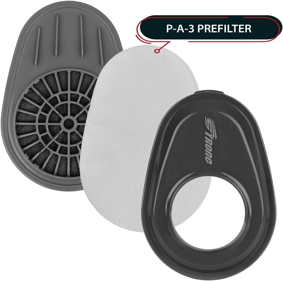 Parcil Distribution P-A-3 Replacement Pre-Filter Set - Replacement Dust Filters for PD-101 and T-61 Respirator Masks (Pack of 10)