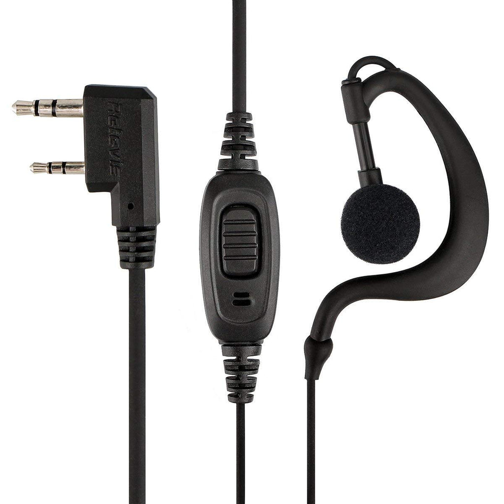 Retevis Case of 10, Two Way Radio Earpiece with Mic Single Wire Earhook Headset for RT22 RT21 RT68 RT68H H777 H777H RT86A RT86S, Compatible with Pxton Baofeng BF-888S BF-T26 Kenwood Walkie Talkies