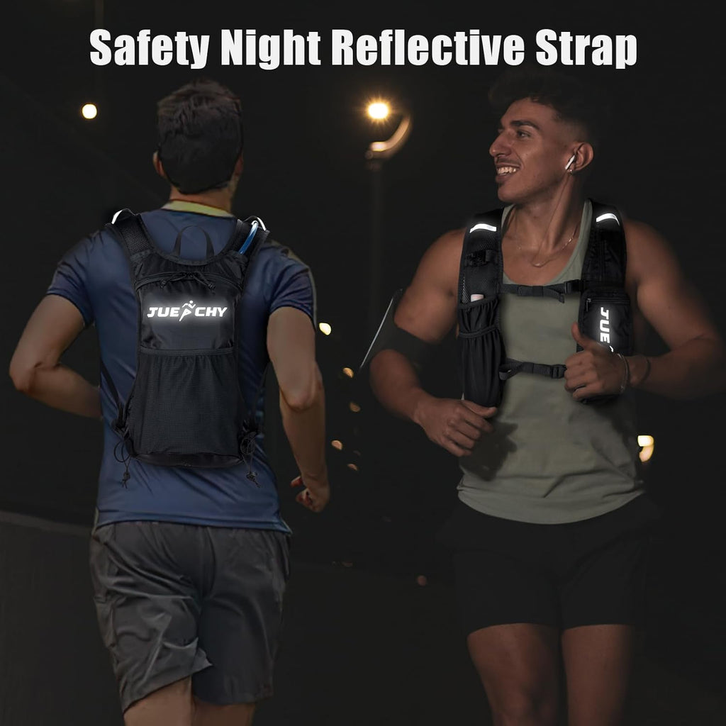Jueachy Running Vest Lightweight for Men: Hydration Backpack with 2L Water Bladder - Waterproof Phone Pouch for Hiking