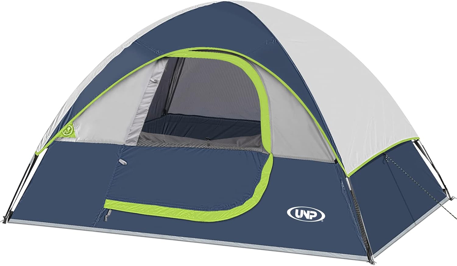 UNP 4 Person Camping Dome and Cabin Tent Easy Set Up, Waterproof with Top Rainfly for Outdoor Camping/Hiking