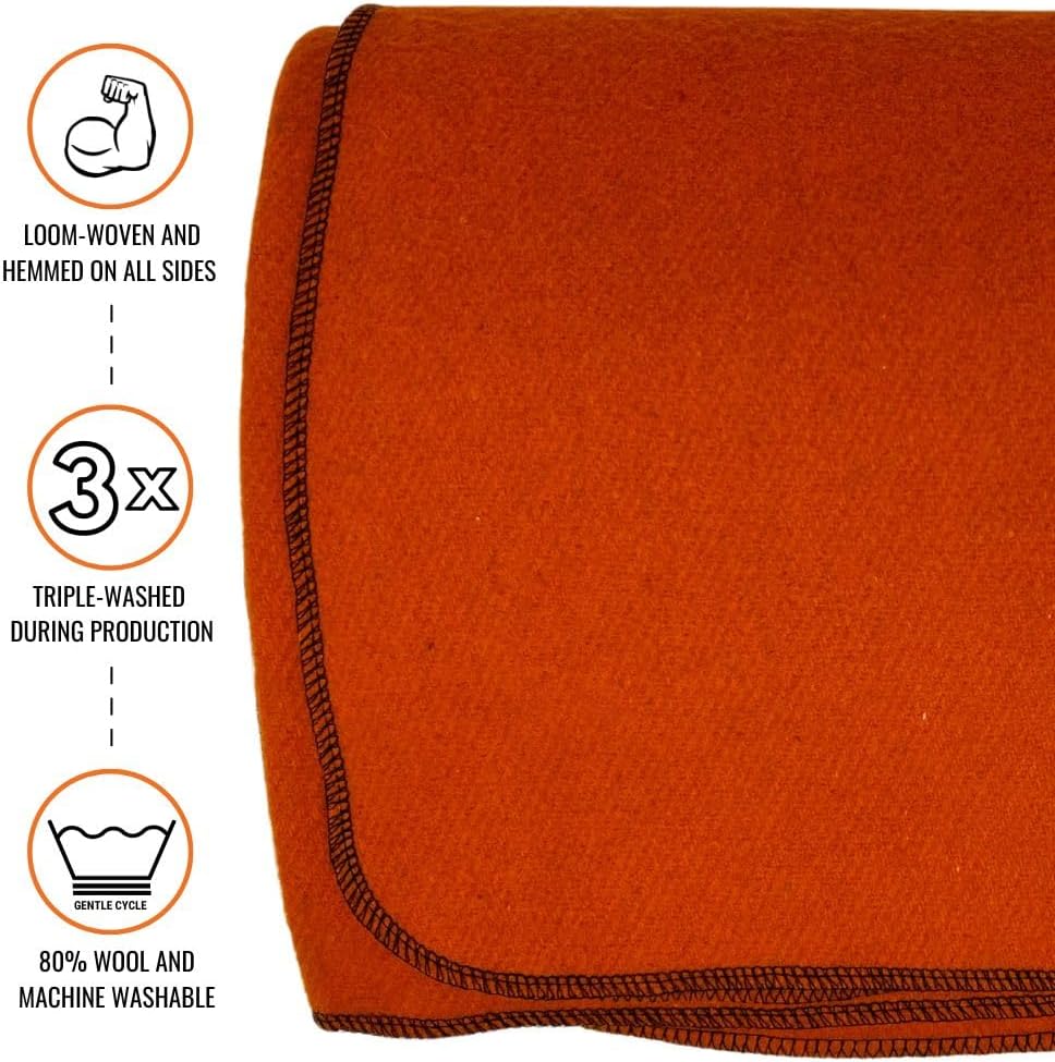 Arcturus Bundle Ember Wool Blanket and Blanket Strap Bundle
