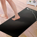 Grounding Mat for Sleeping, Carbon Leatherette Grounding Pad for Bed, Foot and Computer - Relieves Pain, Stress & Inflammation, 39 * 11.8in Earth Mat Home Office Travel
