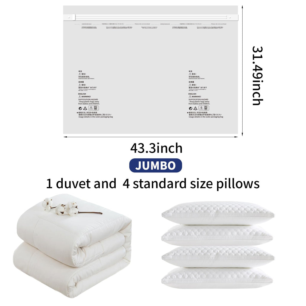 10 Pack Vacuum Storage Bags, Large Cube Bag (19.6 * 27.5 * 11.8 Inch), Large Vacuum Seal Bags for Clothing, Comforters, Blankets, Bedding, Closet Organization Space Saving