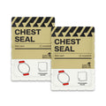 RHINO RESCUE Vented Chest Seal, 4 Vents, Sterile Emergency Trauma Dressing, Occlusive Adhesive Pad, IFAK Trauma Refill Medical First Aid Supplies for Wound Care, Gunshot Wound, Sucking Chest(2 Count)